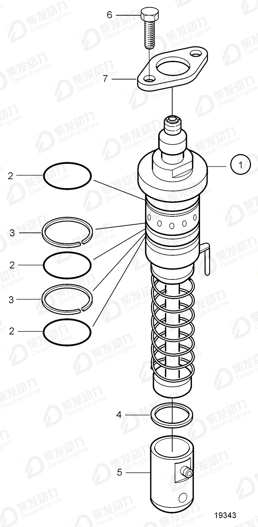 volvo penta Injection pump 3803987 Drawing volvo penta Injection pump 3803987 Drawing
